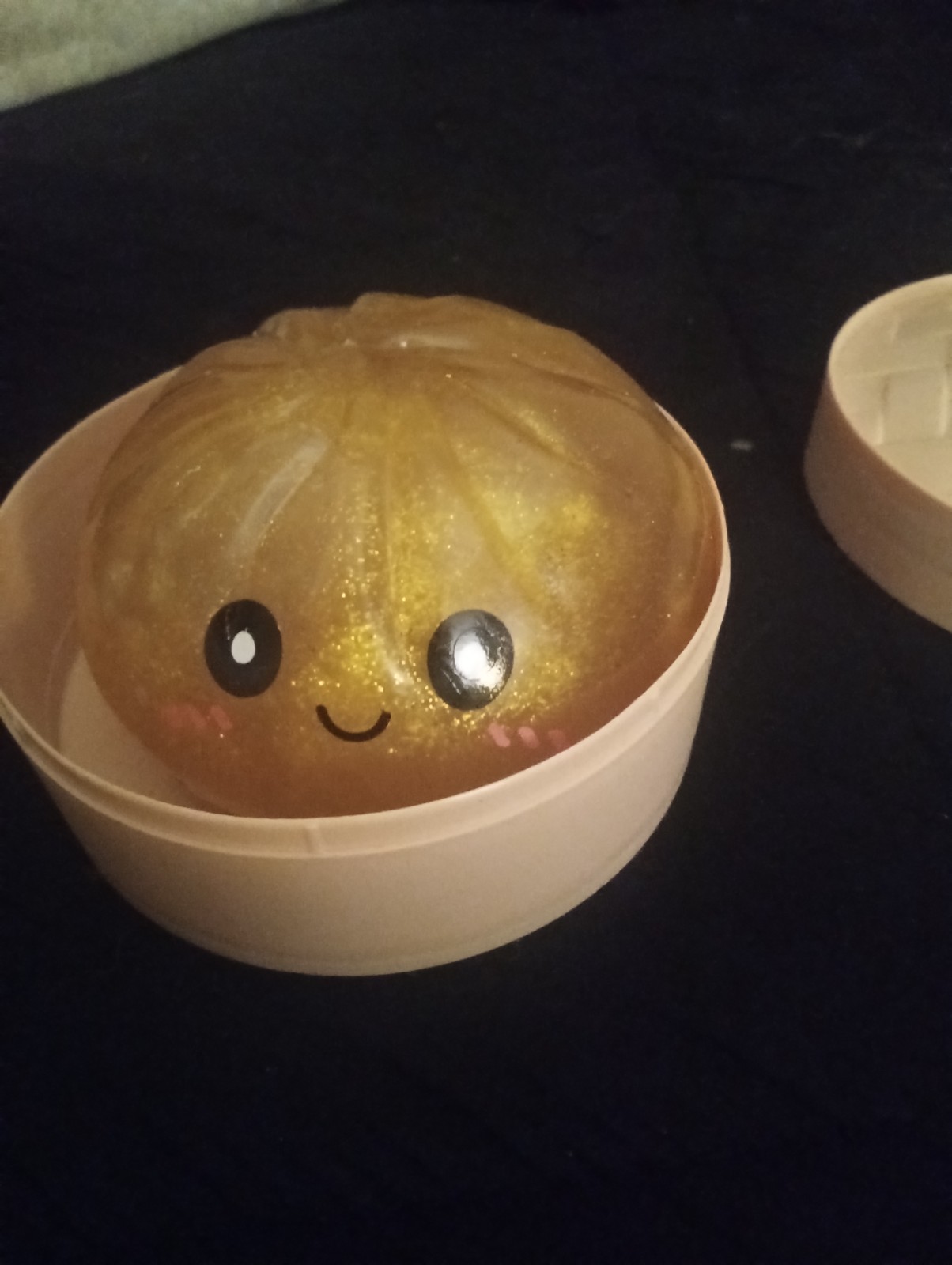squishy bun golden glitter dumpling