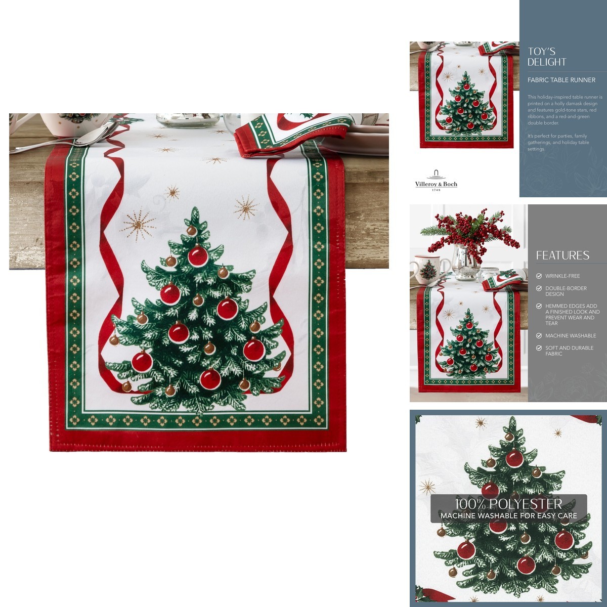 Villeroy & Boch Toy\'s Delight Table Runner, Multicolor 13\ Villeroy & Boch Toy\'s Delight Table Runner, Multicolor 13\