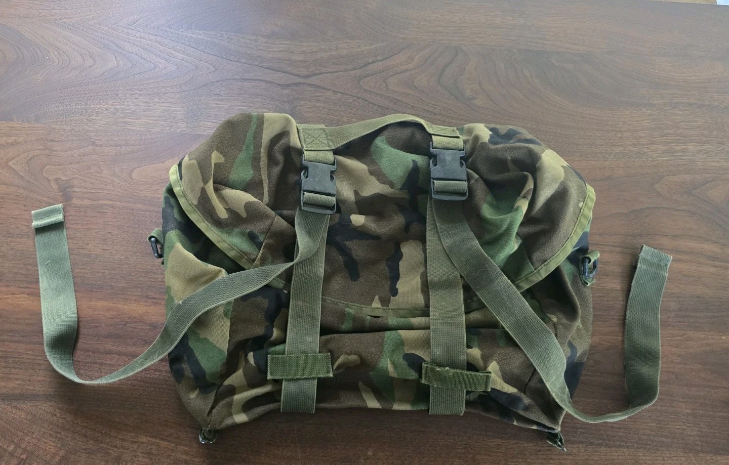 USGI US Army Military MOLLE II Modular Sleep System Carrier Bag Woodland Camo VG