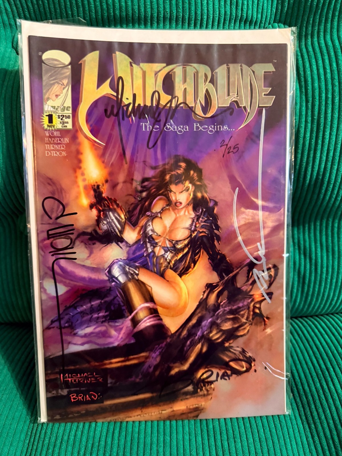 1995 WITCHBLADE #1 Signed Marc Silvestri Michael Turner +2 COA 2/25 MINT SEALED