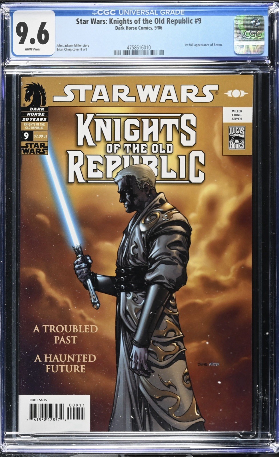 Star Wars Knights of Old Republic #9 CGC 9.6 1st Revan 2006