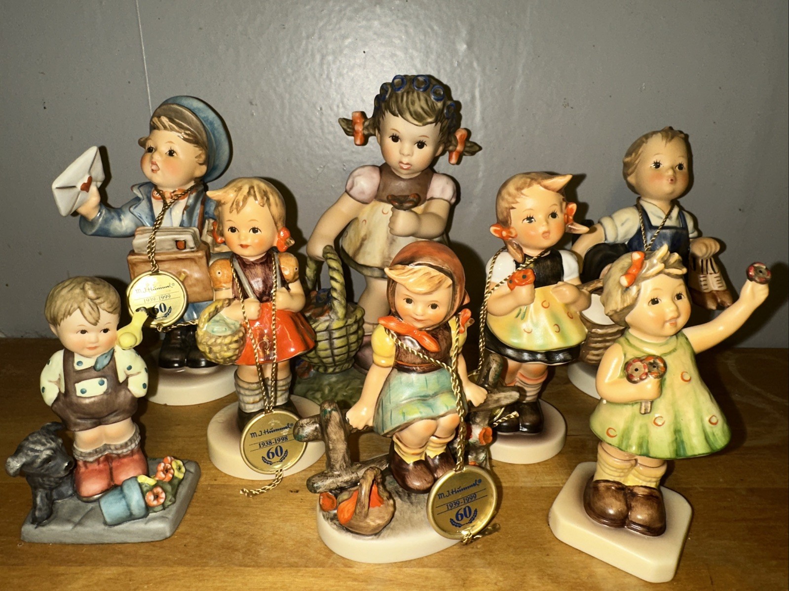 Lot Of 8 Vintage Hummels By Goebel 1999 60 Year Anniversary And 1996