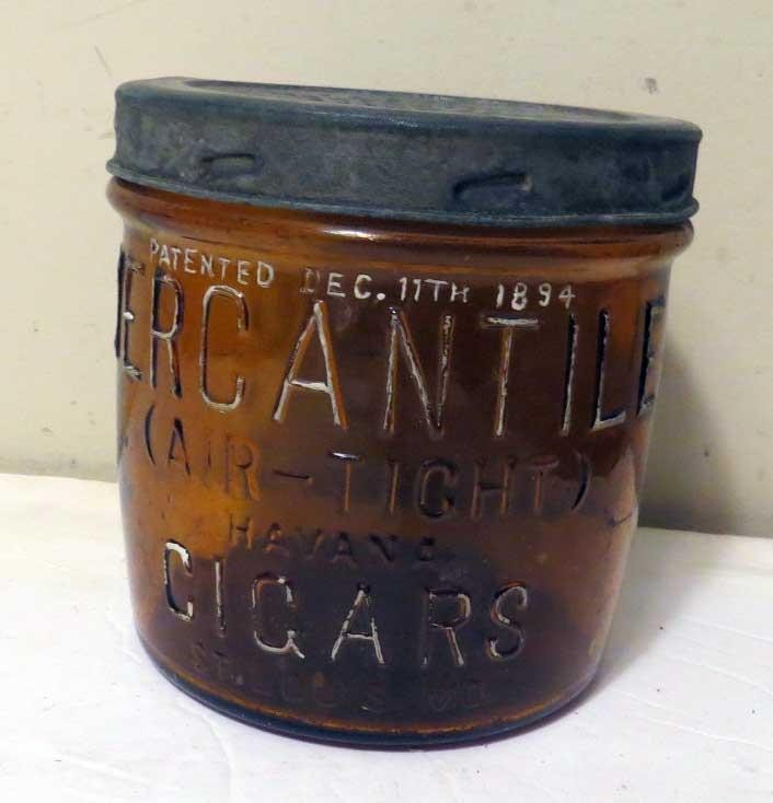 1894-1895 F. R. Rice Mercantile Co. Air-Tight Havana Cigar Jar - St. Louis, MO