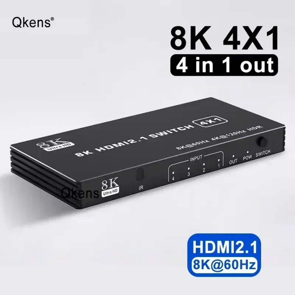 8K 60Hz HDMI 2.1 Switch Splitter 3 4 5 Port 3x1 4x1 5x1 HDMI Switcher Video Conv