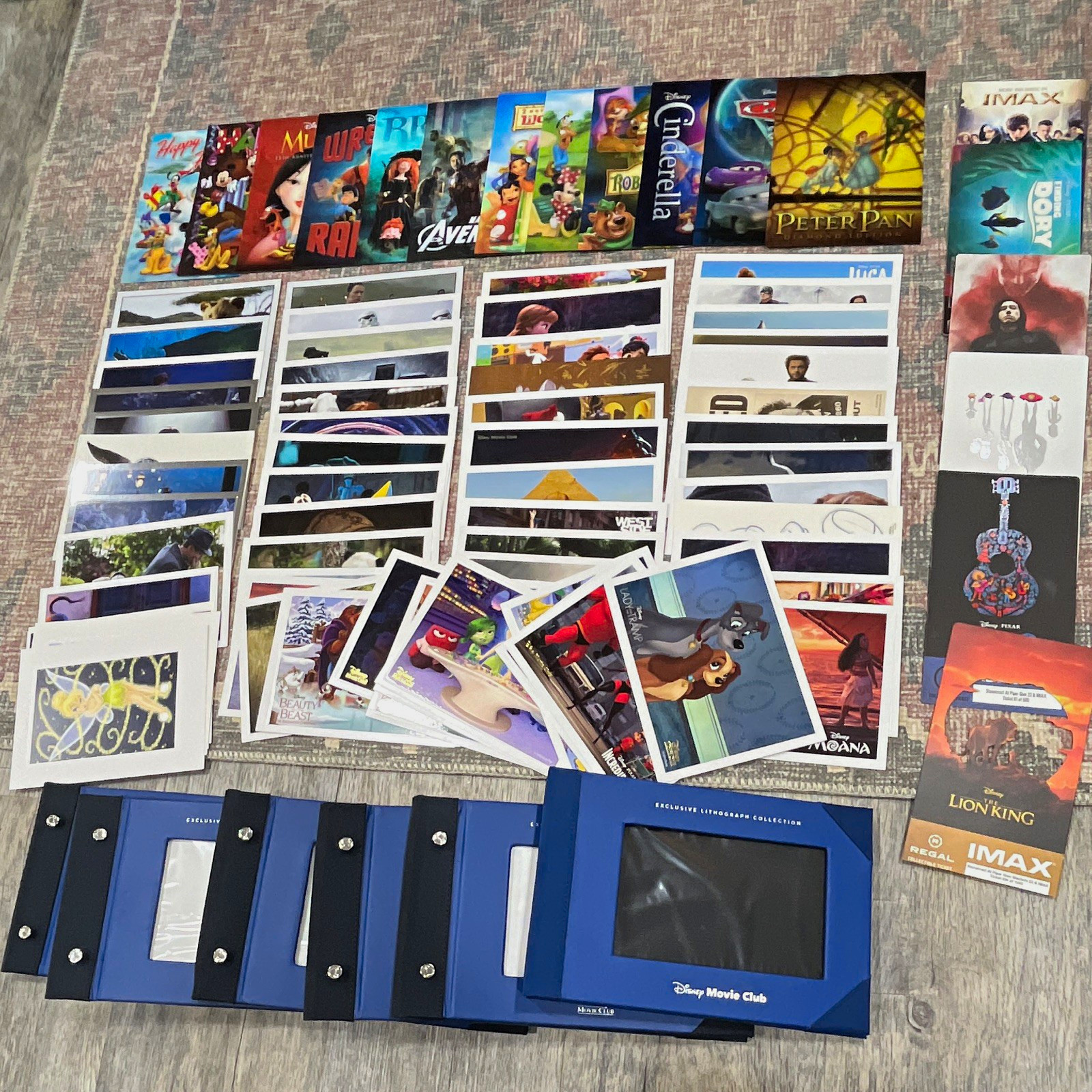 Huge lot Disney Movie Club Disney lithograph collection with binders