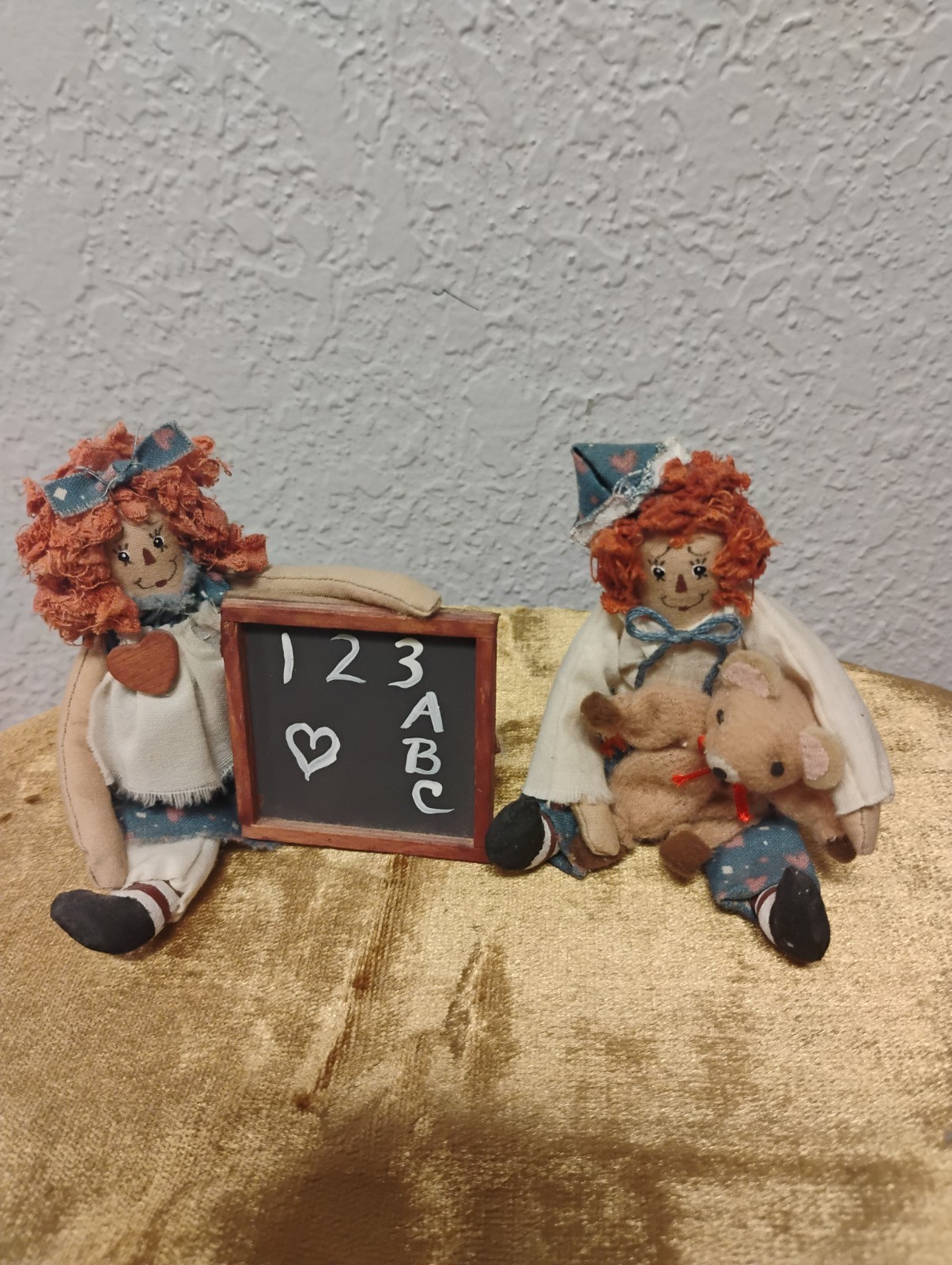 2 Enesco Raggedy Ann Figurines
