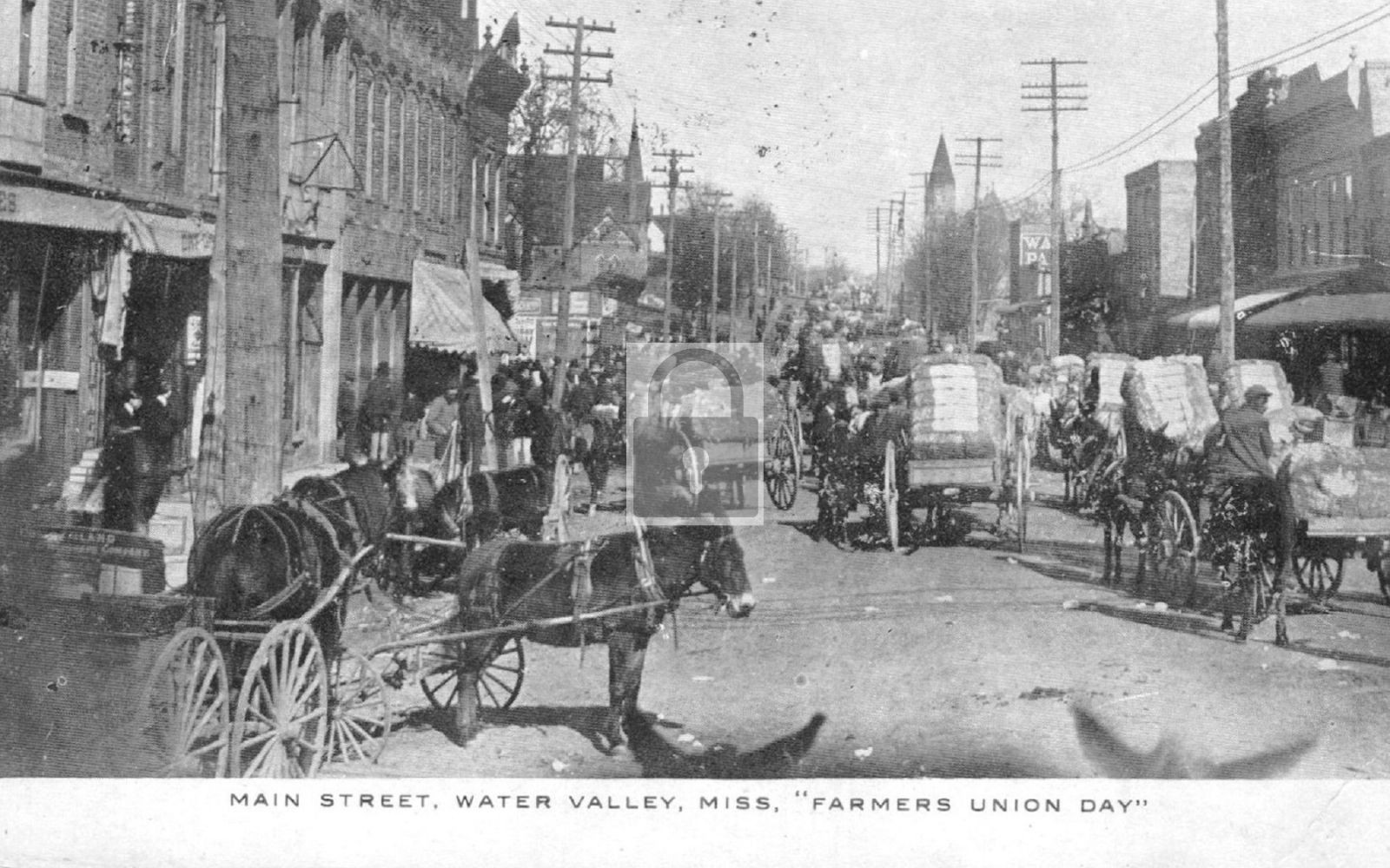 Main Street View Water Valley Mississippi MS - Reprint