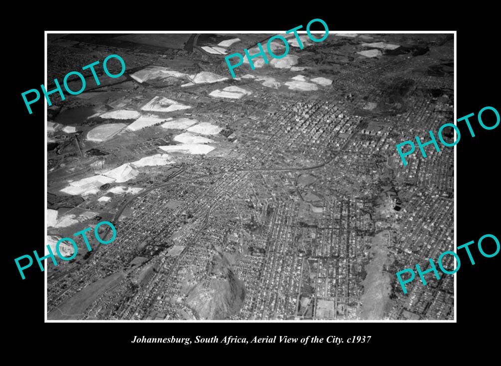 OLD LARGE HISTORIC PHOTO JOHANNESBURG SOUTH AFRICA, AERIAL VIEW OF TOWN c1937 OLD LARGE HISTORIC PHOTO JOHANNESBURG SOUTH AFRICA, AERIAL VIEW OF TOWN c1937