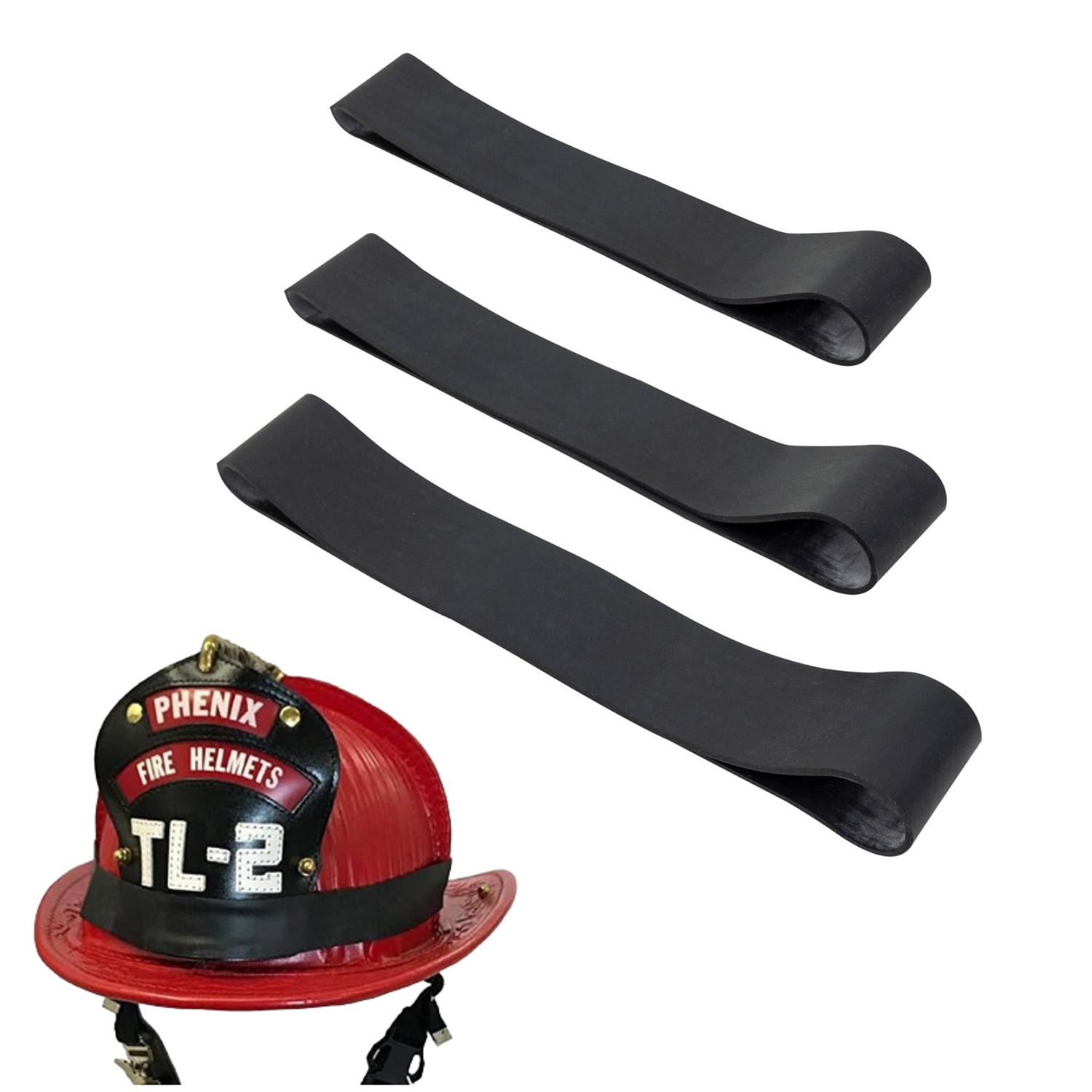 LINE2design Helmet Band - Modern & Traditional Style Rubber Helmet Bands 3 Pack