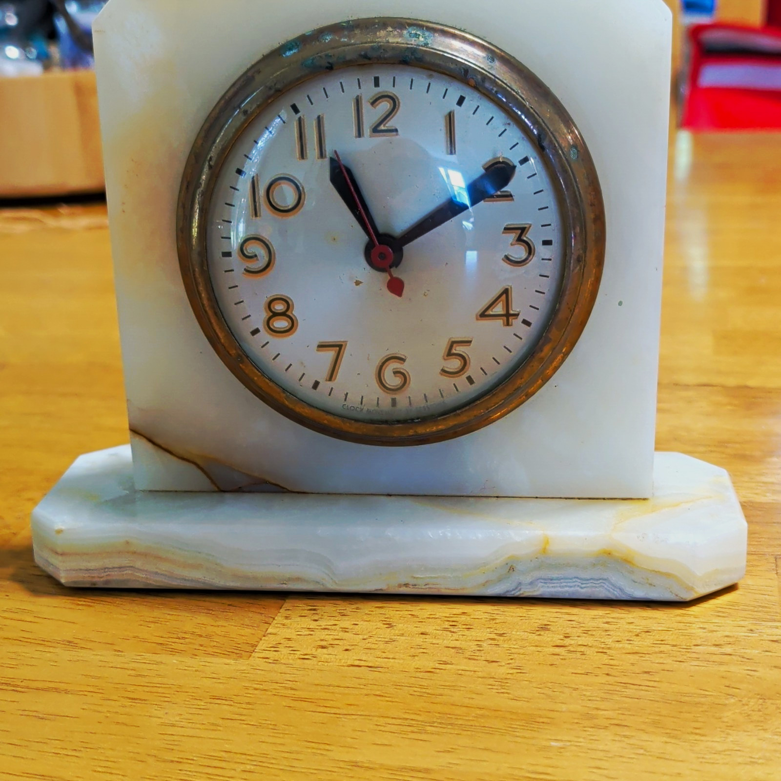 Vintage 1930s Sessions Art Deco Onyx Marble Mantel Clock Model W Parts Repair