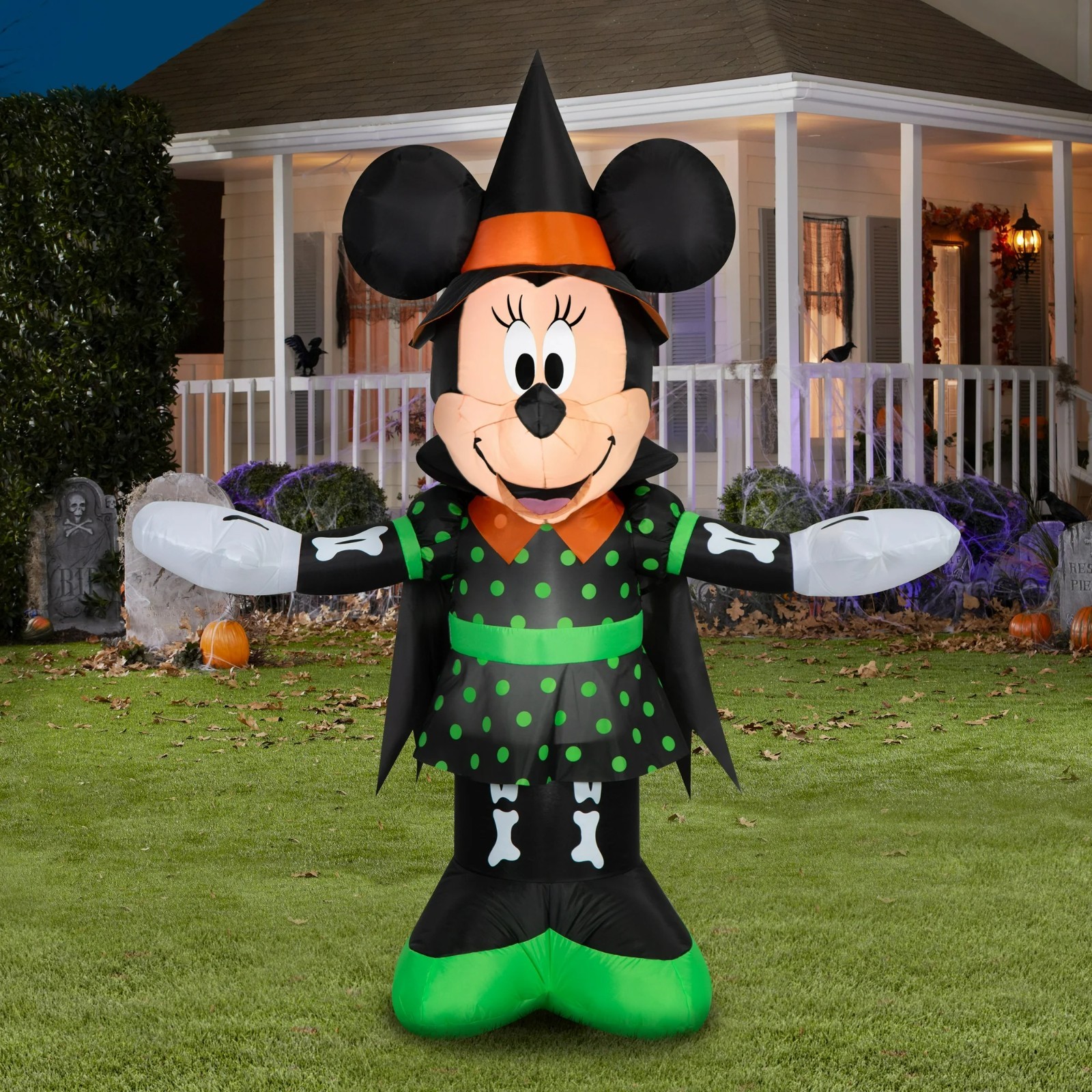 Gemmy Disney 5 Ft Minnie Mouse in Dress Witch Halloween Airblown Inflatable New Gemmy Disney 5 Ft Minnie Mouse in Dress Witch Halloween Airblown Inflatable New