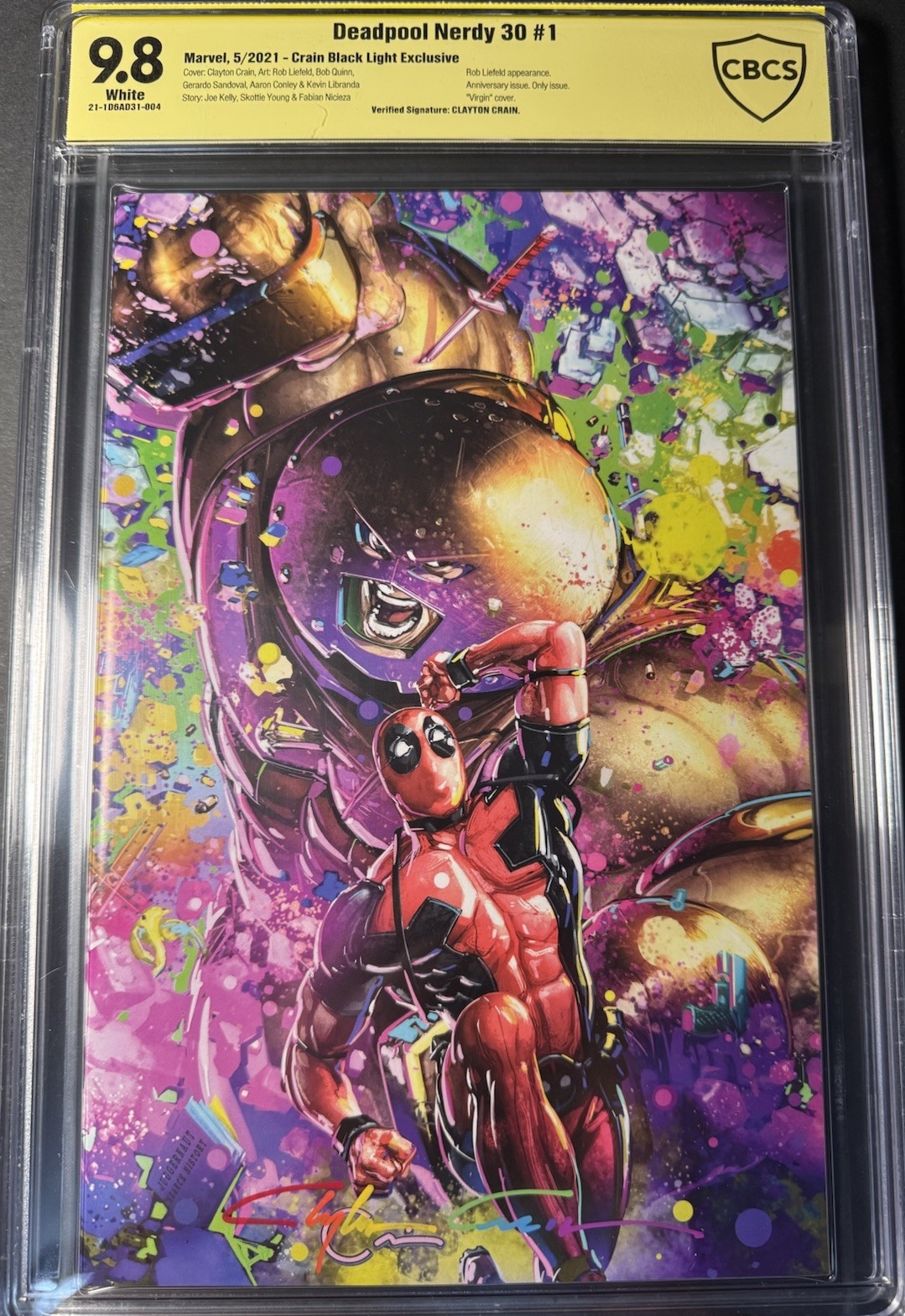 🔥 DEADPOOL NERDY 30 #1 CBCS 9.8 SIGNED BY CLAYTON CRAIN INFINITY Signature 🔥 DEADPOOL NERDY 30 #1 CBCS 9.8 SIGNED BY CLAYTON CRAIN INFINITY Signature