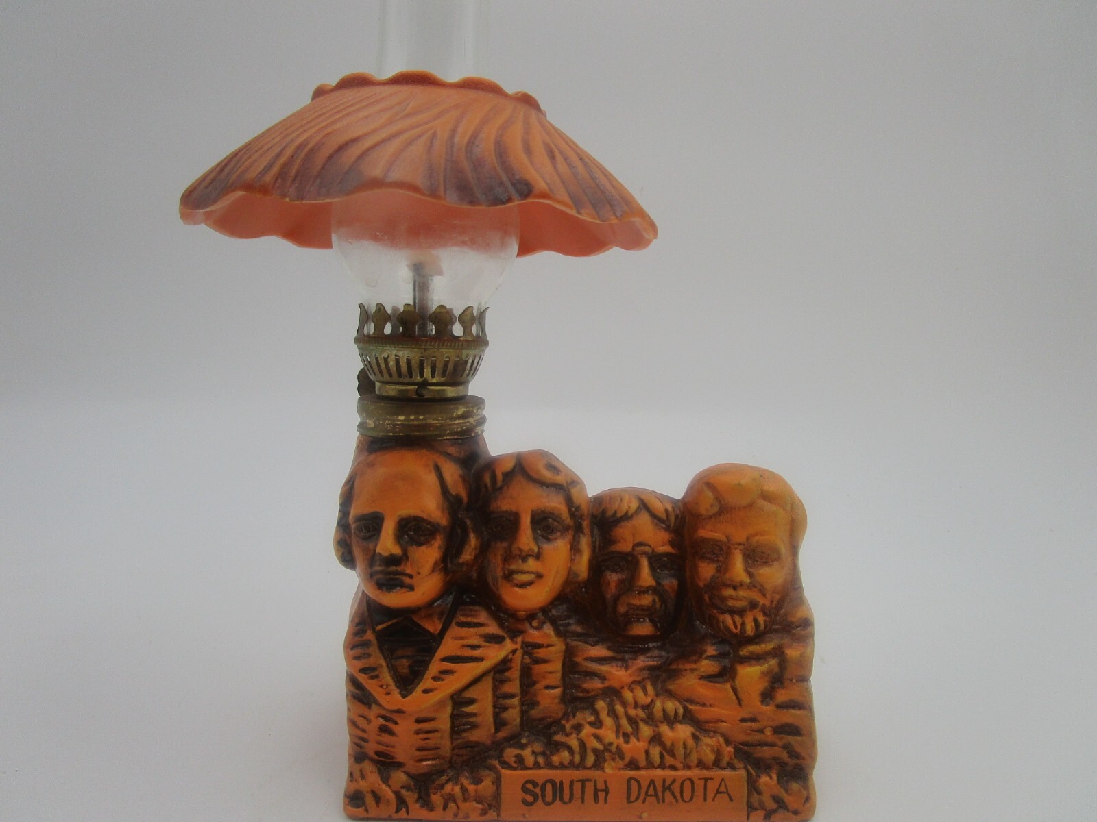 Souvenir So. Dakota Mt Rushmore Oil Lamp Vintage late 50's Souvenir So. Dakota Mt Rushmore Oil Lamp Vintage late 50's