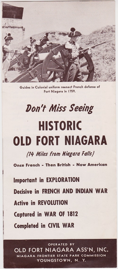 1950\'s Historic Old Fort Niagara Brochure