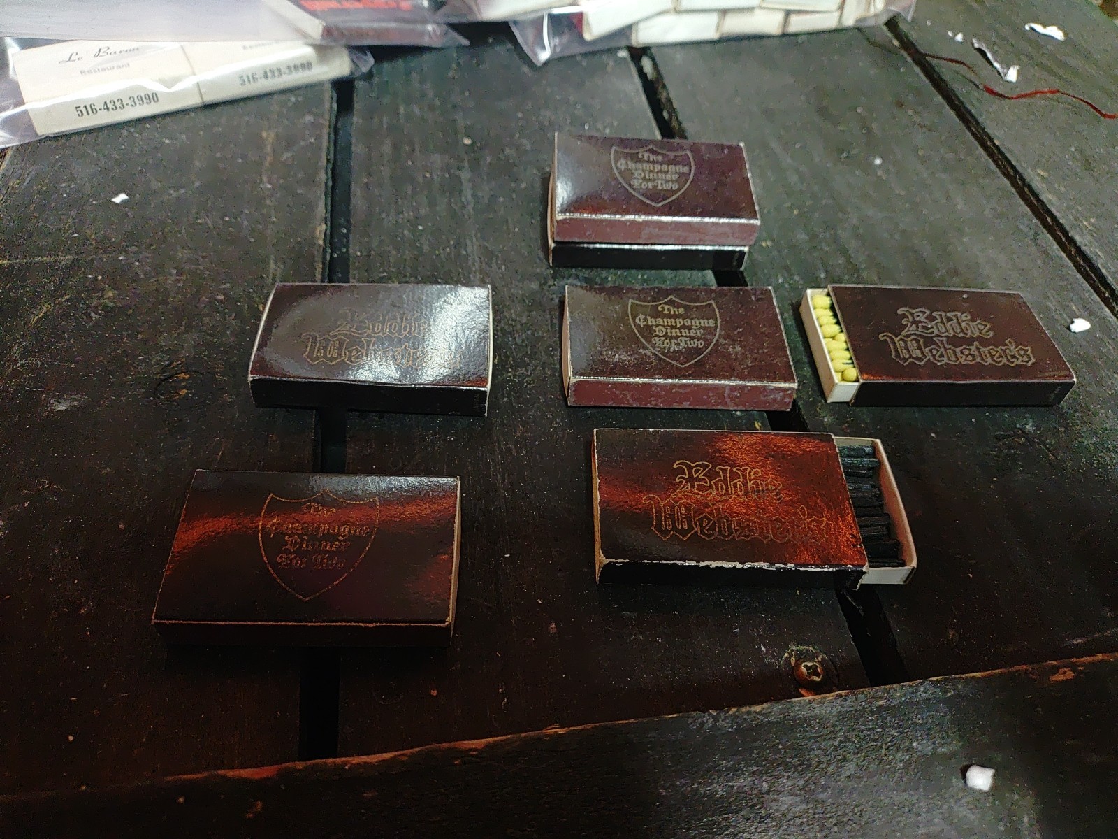 7 Vtg Eddie Webster’s Matchboxes - UNSTRUCK - New Old Stock Bloomington MN