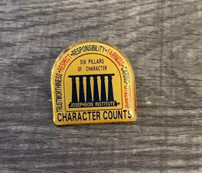 Six Pillars of Character Josephson Institute Enamel Collectible Lapel Pin Six Pillars of Character Josephson Institute Enamel Collectible Lapel Pin