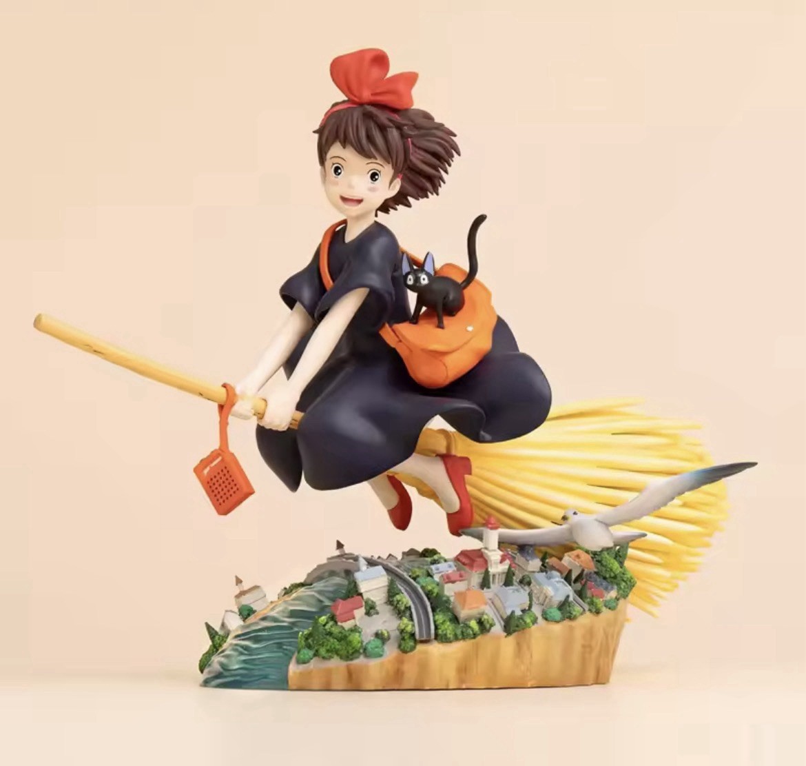 Kiki's Delivery Service Jiji Figure 15cm Anime PVC Statue Broom Diorama Boxed