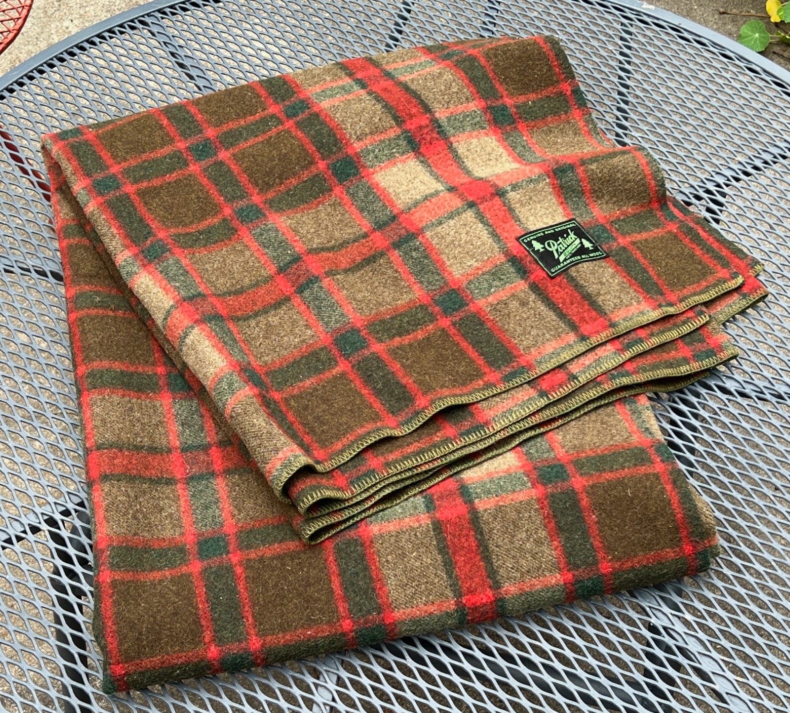 Vintage Patrick Duluth Wool Plaid Camp Blanket Ralph Lauren