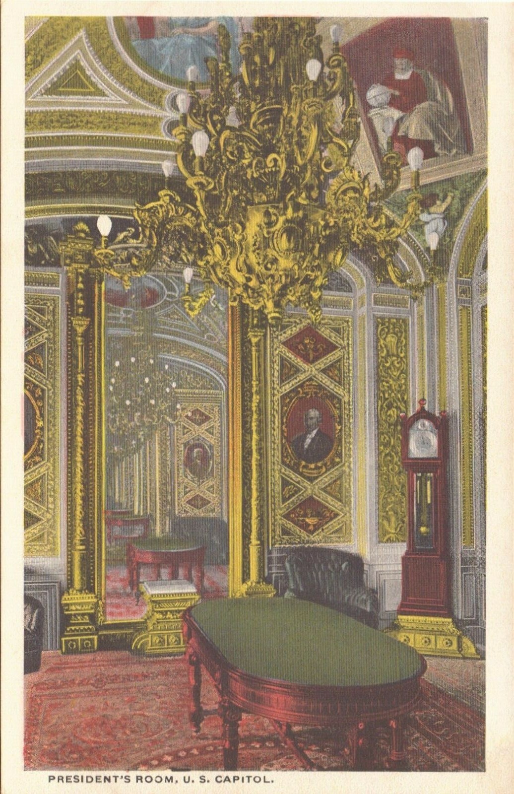 Circa 1914 President\'s Room U.S. Capitol R-45531 Postcard