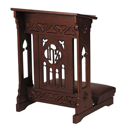 Florentine Collection Walnut Kneeler Home Church Prayer Religious Furniture
