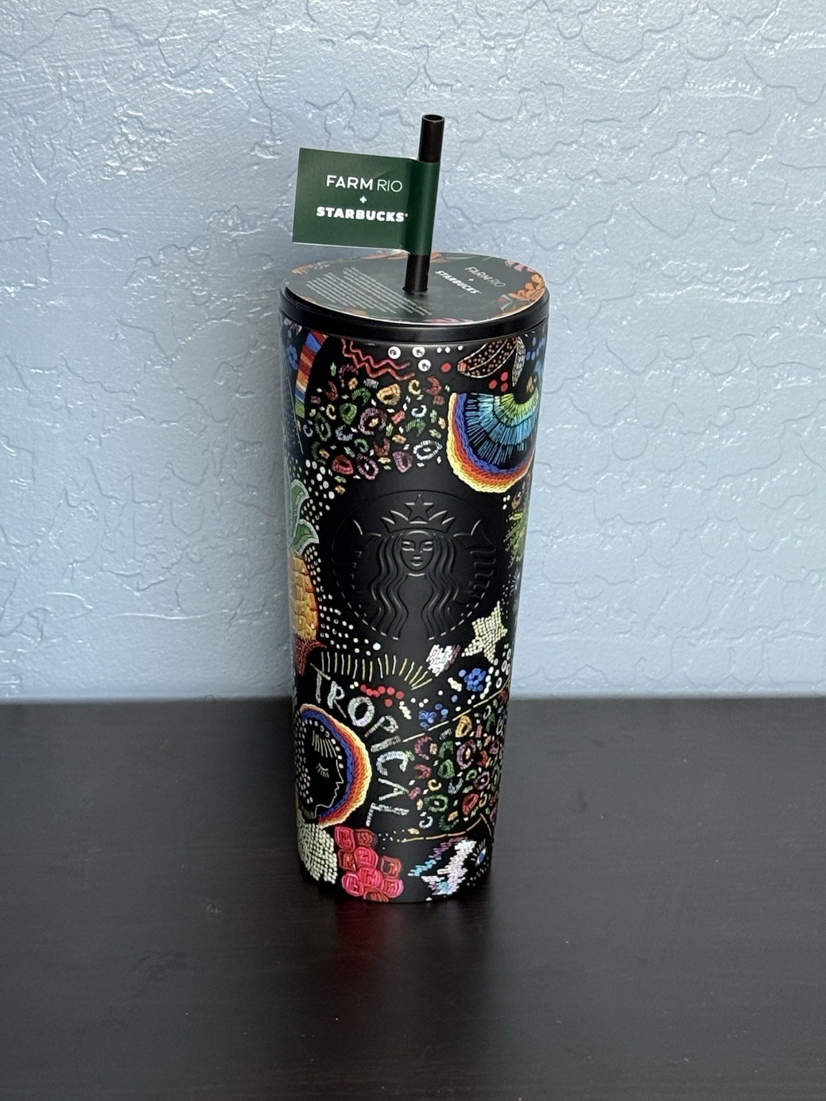 Starbucks Farm Rio Borogodo Cold Cup Tumbler 24oz Stainless Steel Rainbow NWT