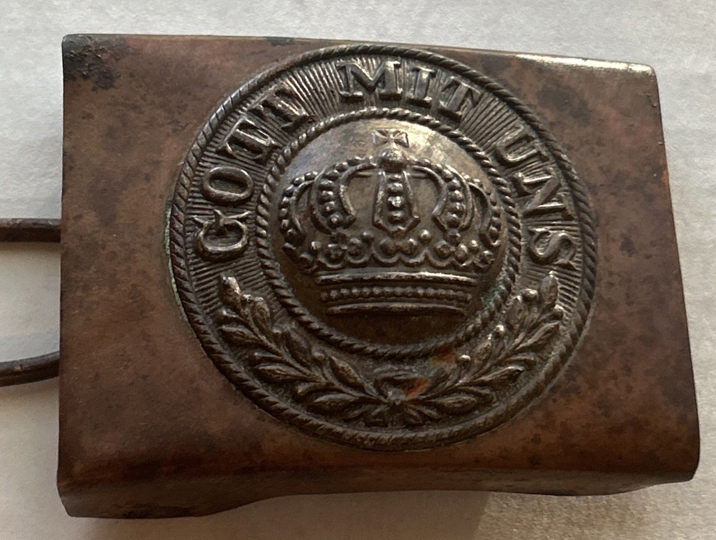 ORIGINAL WW1 Prussian Imperial German GOTT MIT UNS (GOD WITH US) Belt Buckle