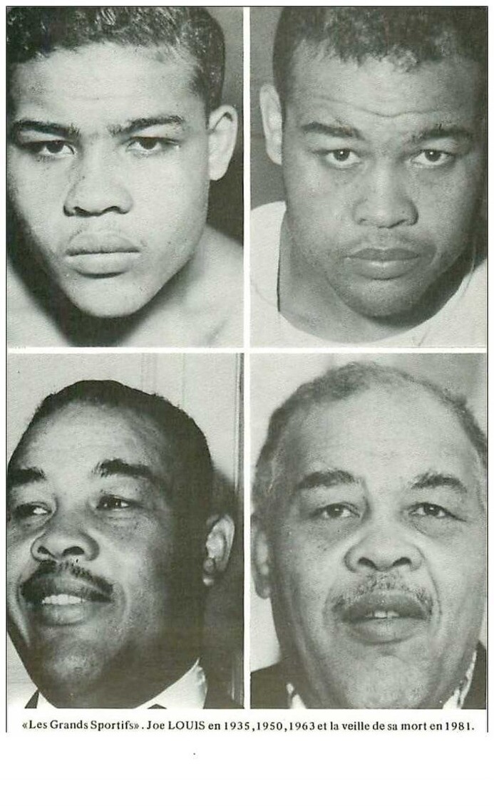 Boxe.n° 14669.LES Great Sportifs.joe Louis IN 1935,1950, 1963 and The Eve