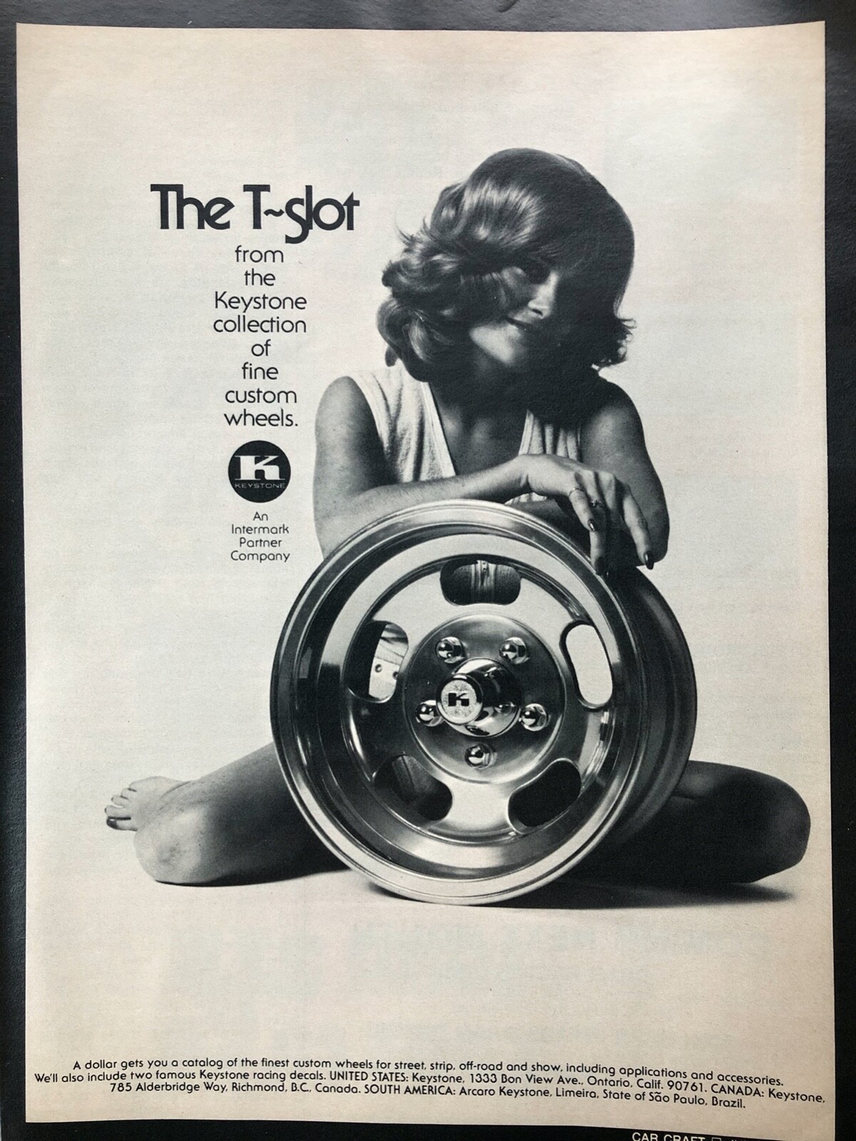 Vintage 1973 Sexy Keystone wheels original ad