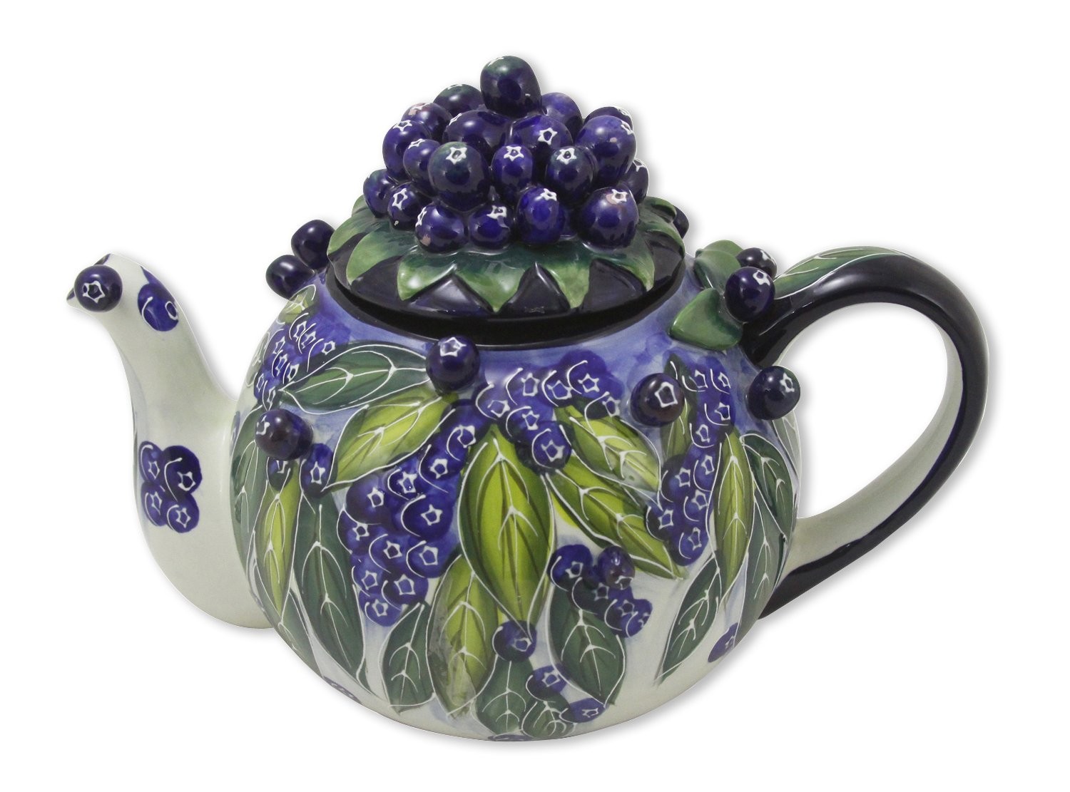 Blue Sky Ceramic Blueberry Teapot, 10 x 6.5 x 7\ Blue Sky Ceramic Blueberry Teapot, 10 x 6.5 x 7\