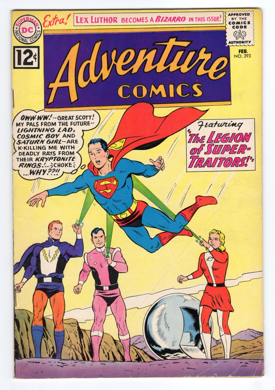 Adventure Comics 293 1962 DC Comics VG+ 4.5 2nd General Zod 1st Bizarro Luthor