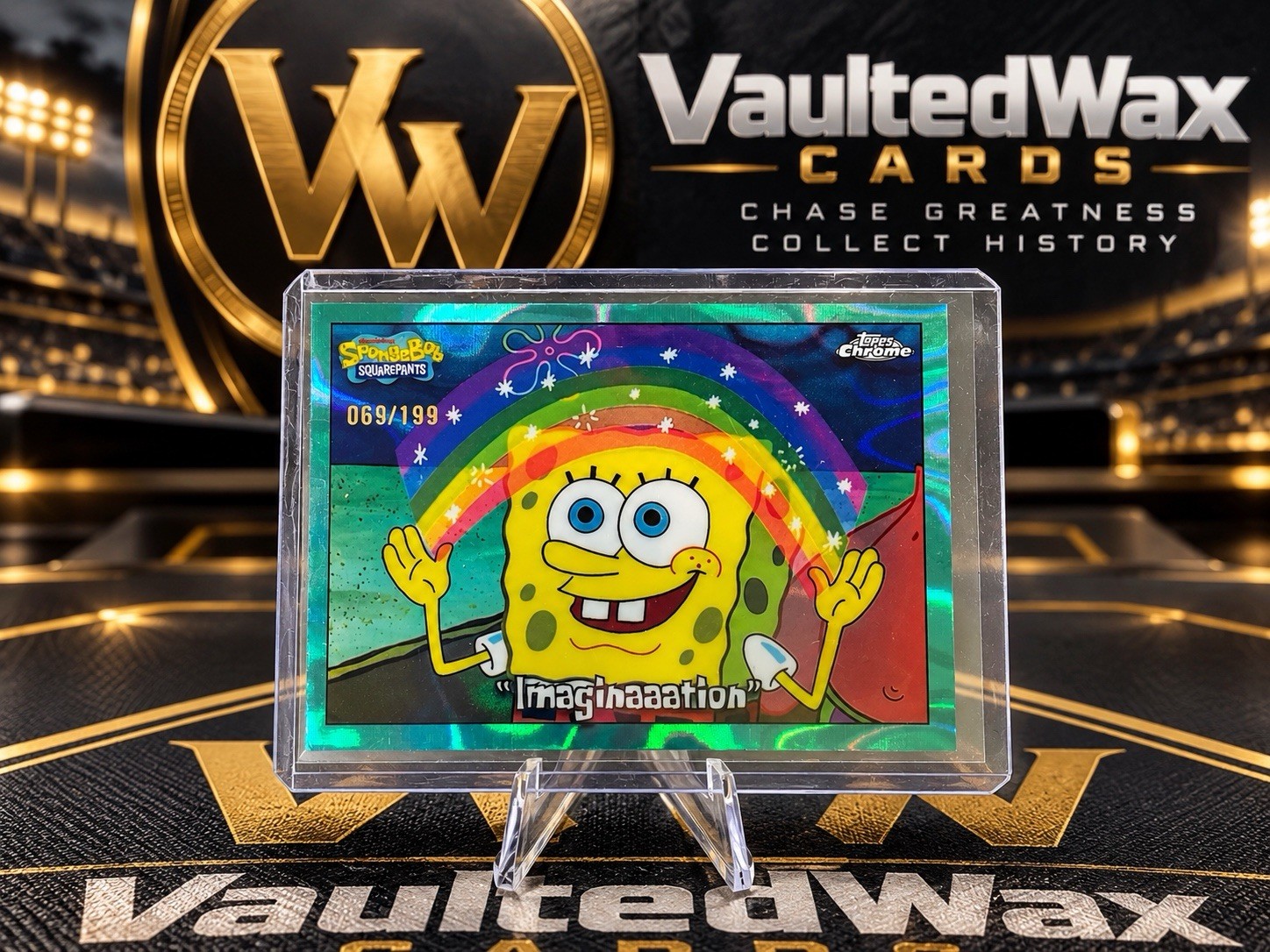 2025 Topps Chrome SpongeBob 25 #64 Imagination Serial /199