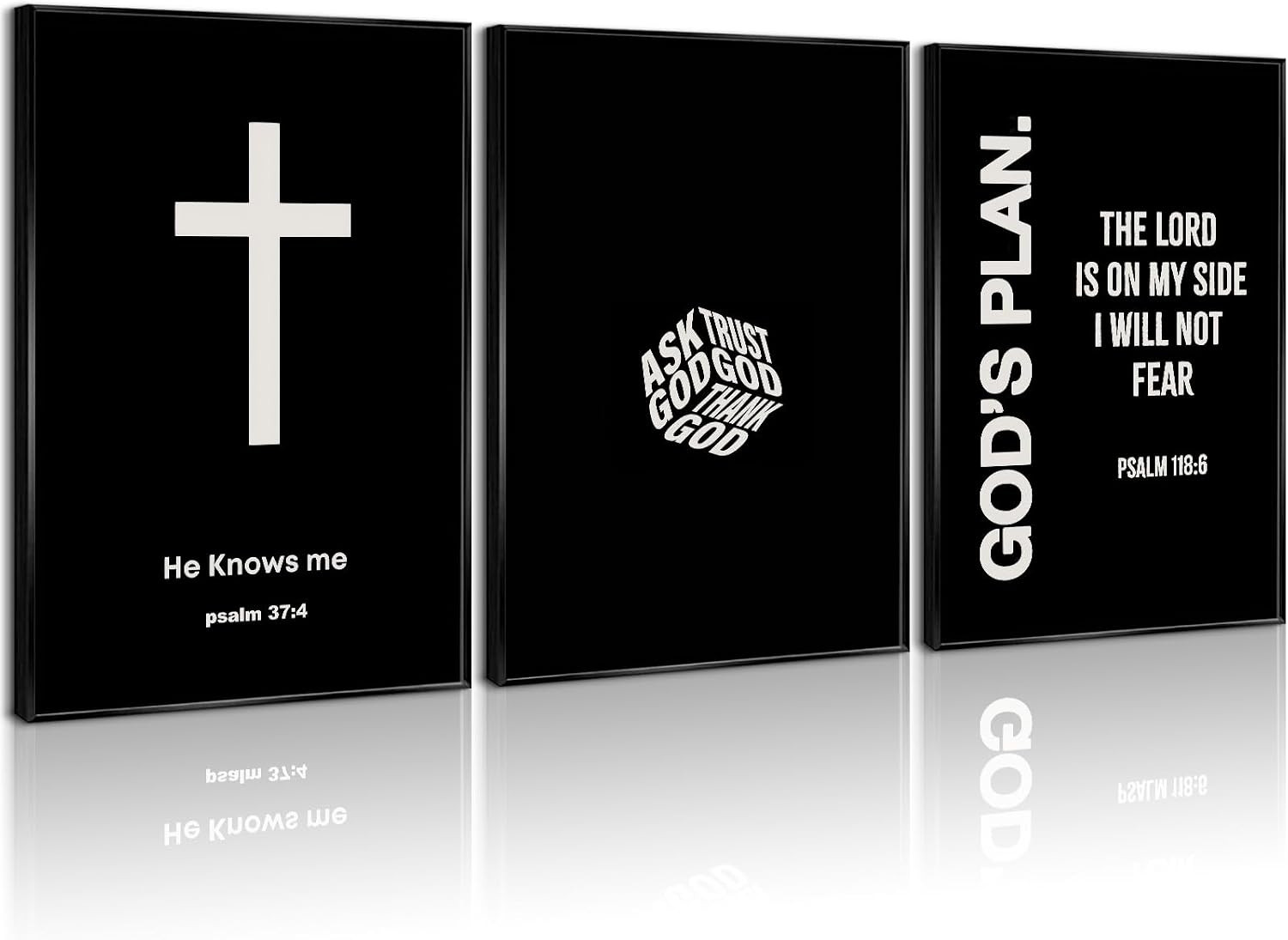 Christian Jesus Wall Art Black White God Canvas Wall Decor Religious Bible