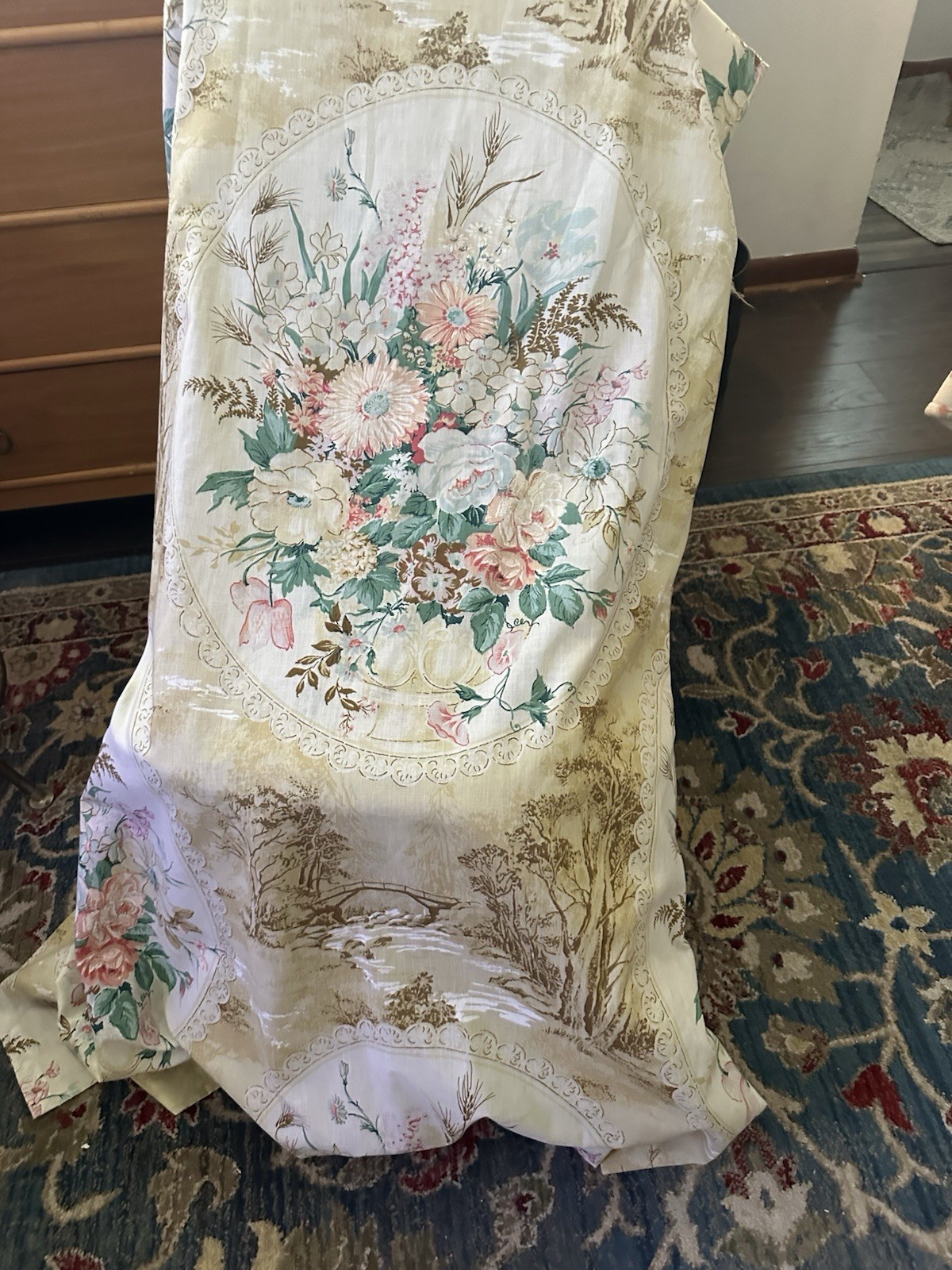 Vtg JC Penney Pinch Pleat Curtains Drapes 2 Panels 48” W x 82” L Floral Cottage Vtg JC Penney Pinch Pleat Curtains Drapes 2 Panels 48” W x 82” L Floral Cottage