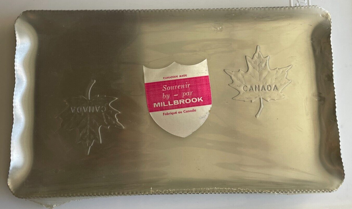 Maple Leaf CANADA Millbrook Vintage Tray Travel Souvenir Sealed Aluminum SAVE10%