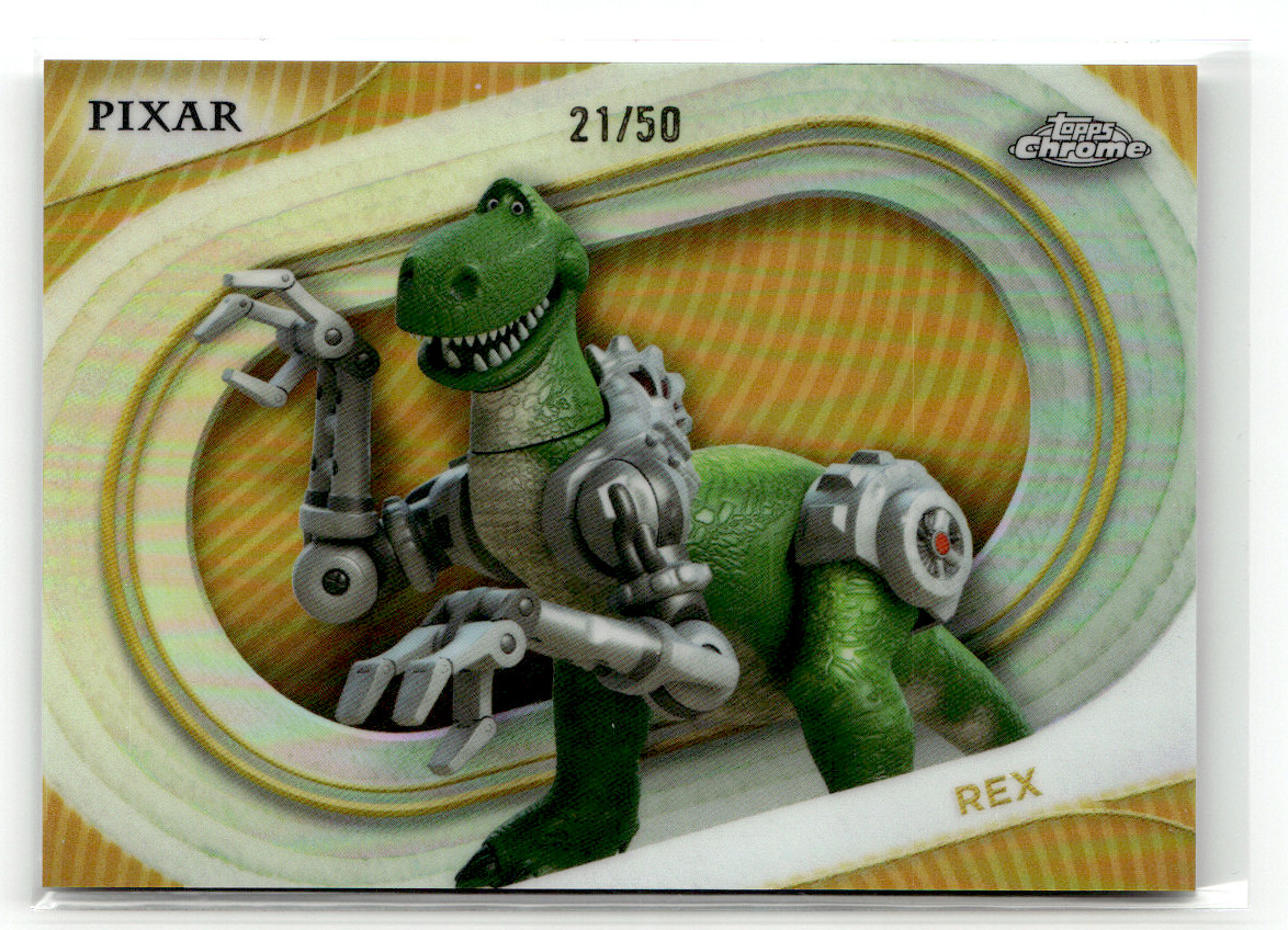 2025 Topps Chrome Disney #92 - Rex - Gold Refractor /50