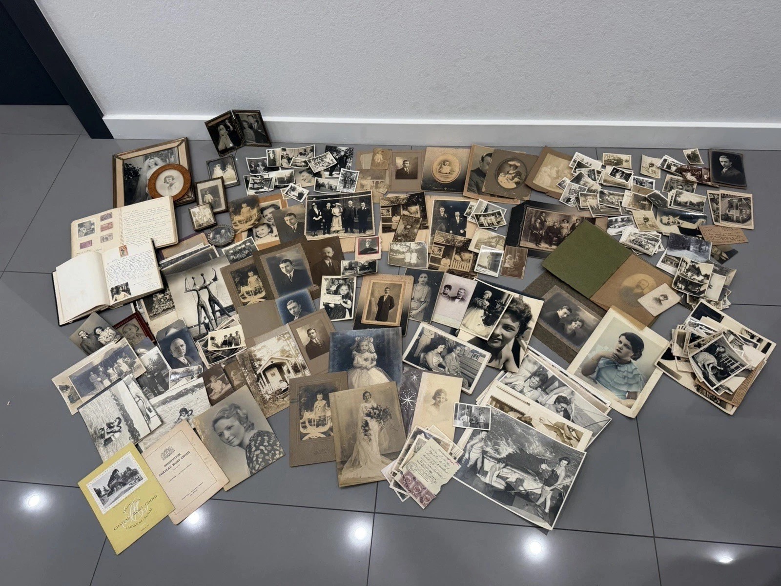 Antique Lot PHOTOS Frames Old Papers Mementos Portrait Pictures  1800’s To 1960