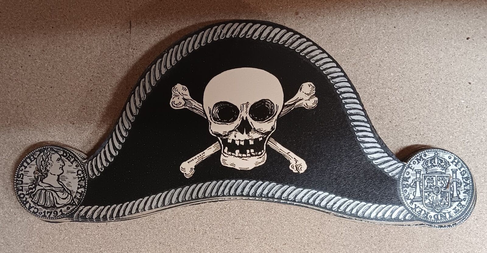 Vintage Pirate Halloween honeycomb paper PIRATE PARTY HAT Admiral hat cool