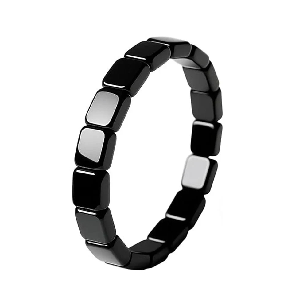 TACBSP Hematite Bracelet for Men Natural Stone Hematite Bracelet Black Stretc... TACBSP Hematite Bracelet for Men Natural Stone Hematite Bracelet Black Stretc...