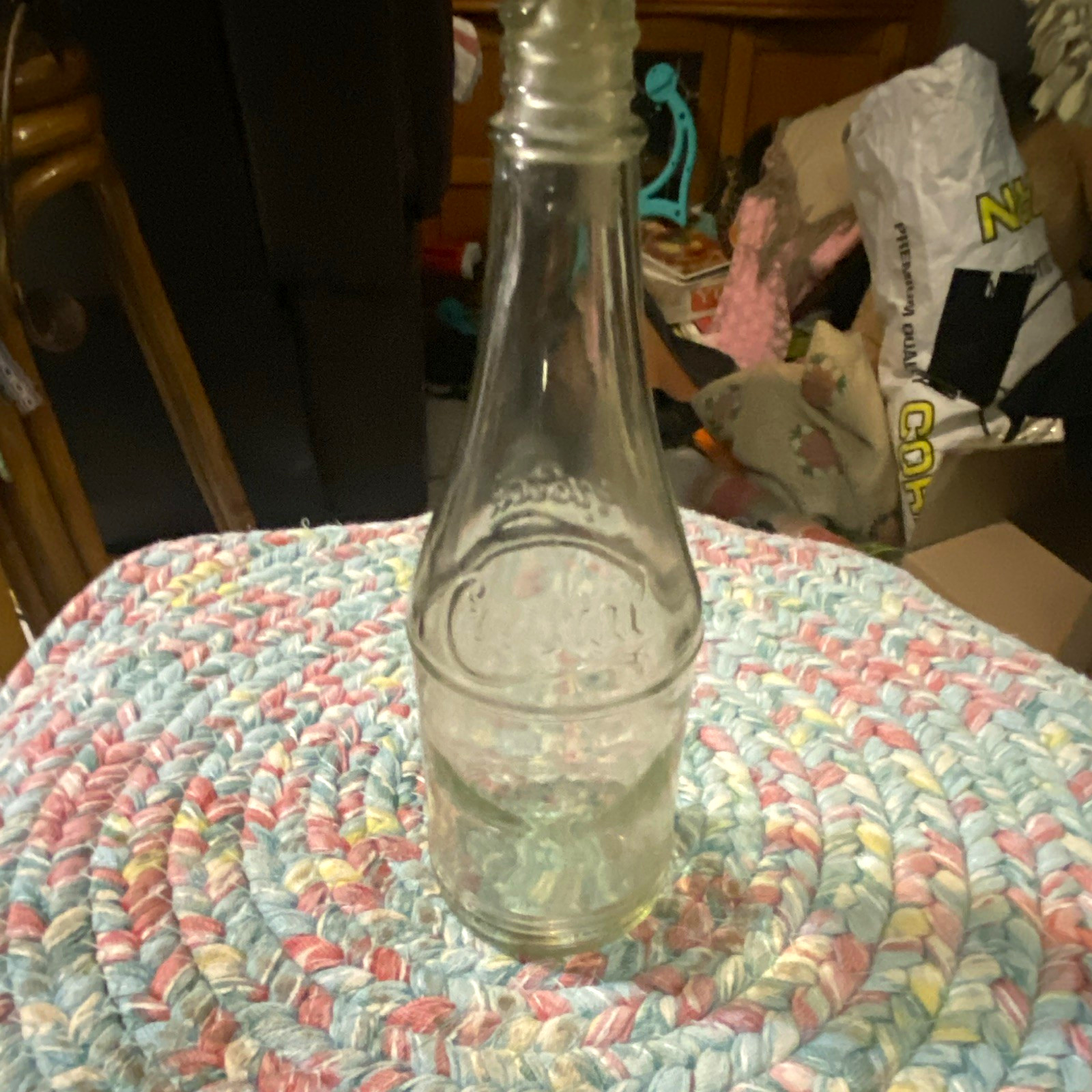 Vintage Clear Glass Soda Bottle From Crystal Bottling Works