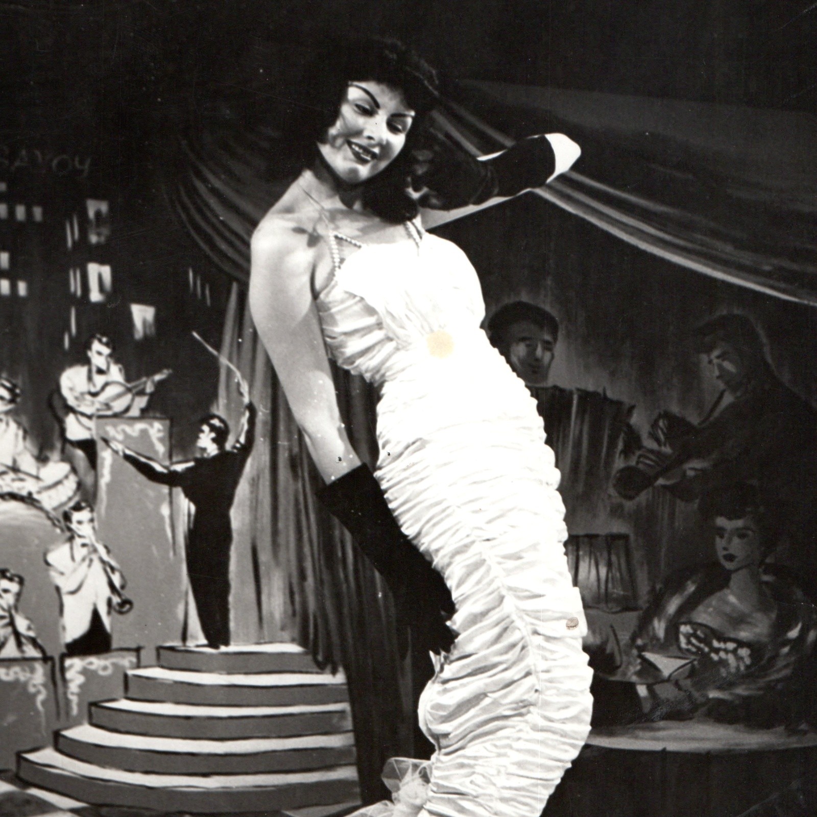 ID'd c1950s Los Angeles, CA Studio Photo Brandy Jones Burlesque Dancer G&S Film