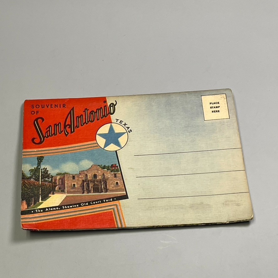 Vtg San Antonio Texas Postcard Book Set Intact Souvenir Folder Early 1900s Print