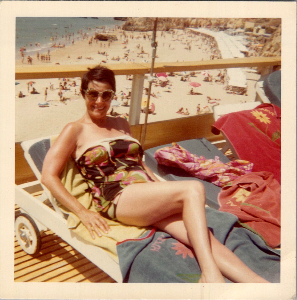 1960s Woman Resort Beach Hotel Towel Sunglasses Vintage Photo Mediterranean 1960s Woman Resort Beach Hotel Towel Sunglasses Vintage Photo Mediterranean