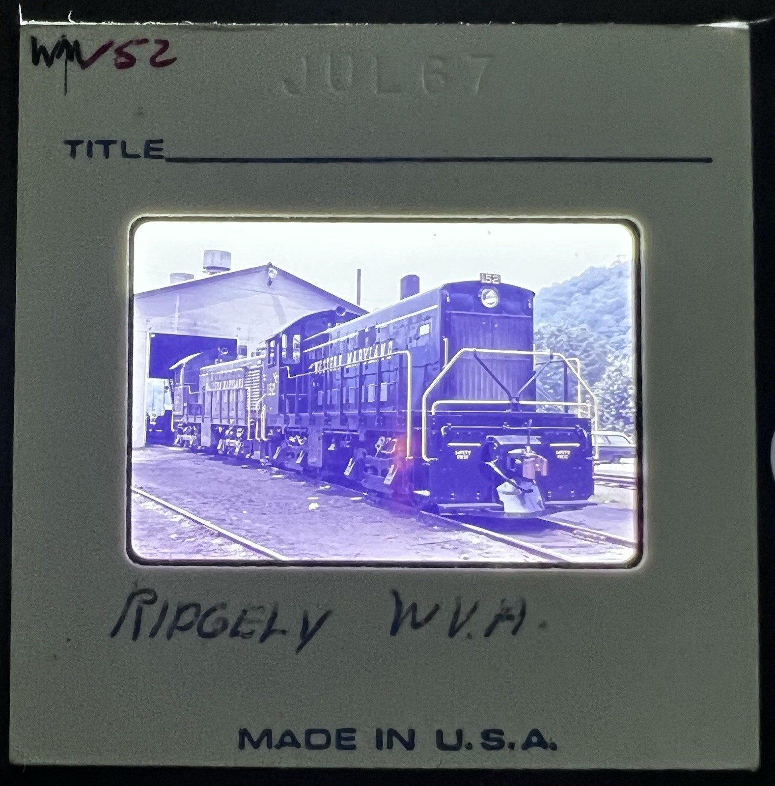 Vint. 1967 35mm Train/Railroad Slide 52 Western Maryland, Ridgely, West Virginia Vint. 1967 35mm Train/Railroad Slide 52 Western Maryland, Ridgely, West Virginia