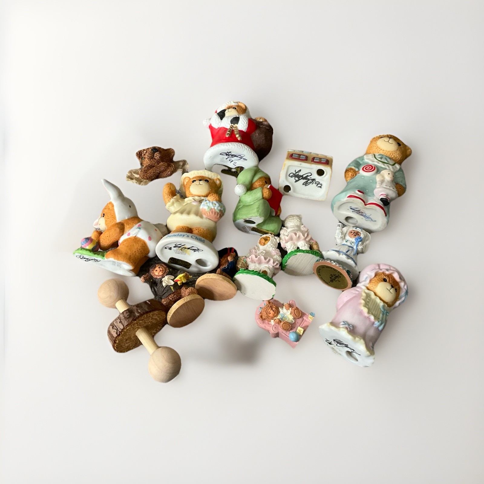 Vintage Enesco Lucy & Me Lucy Rigg Bear Figurines Mixed Lot 16 Pieces