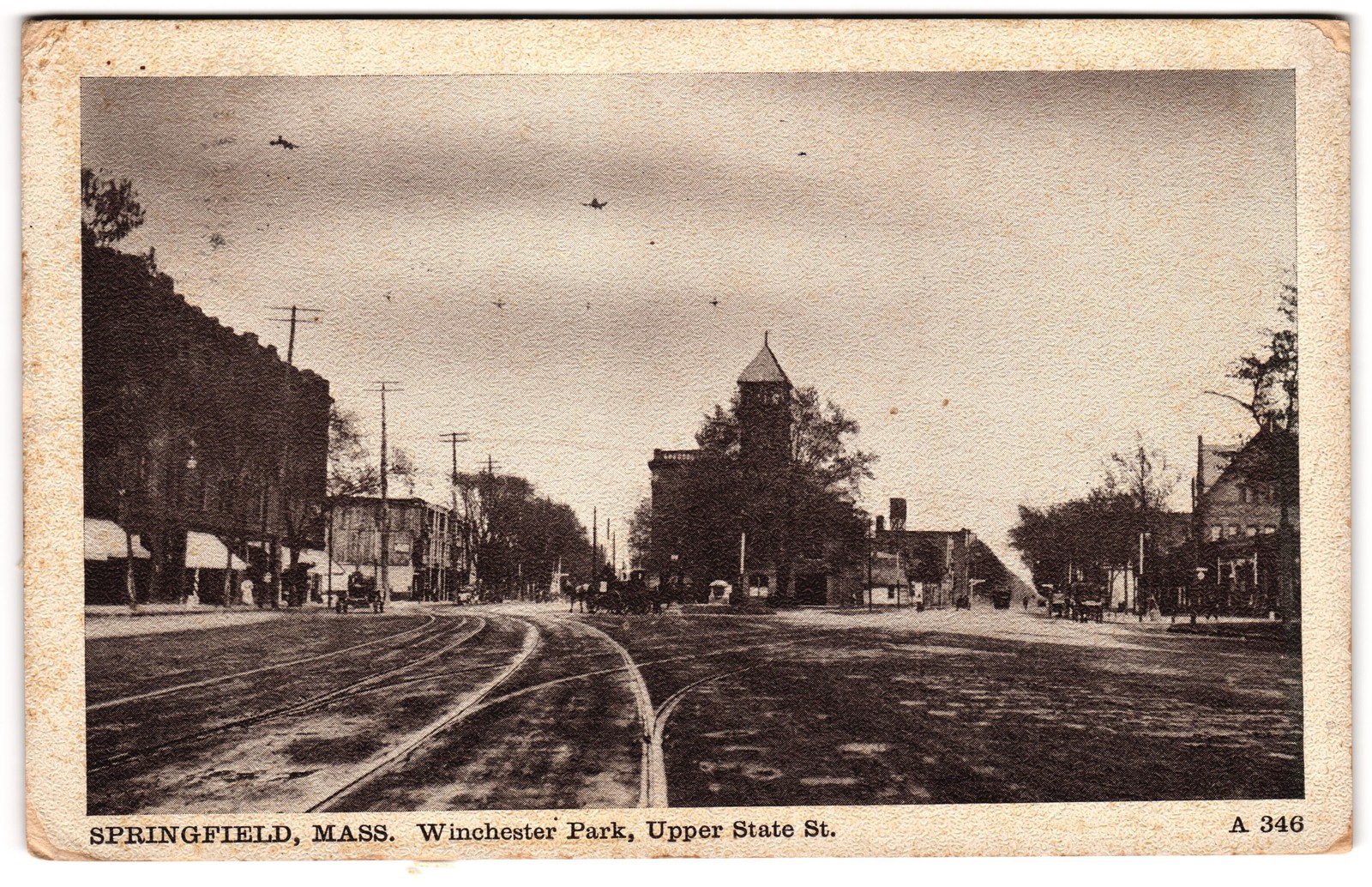 Springfield MA Winchester Park Upper State St c1910s Geo S Graves Postcard Springfield MA Winchester Park Upper State St c1910s Geo S Graves Postcard