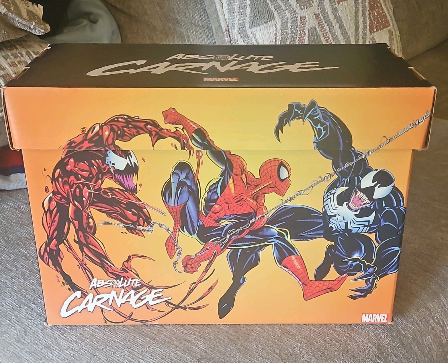 ABSOLUTE CARNAGE Venom, Spiderman Comic Book Box SHORT BOX BCW Out Of Print 2019 ABSOLUTE CARNAGE Venom, Spiderman Comic Book Box SHORT BOX BCW Out Of Print 2019