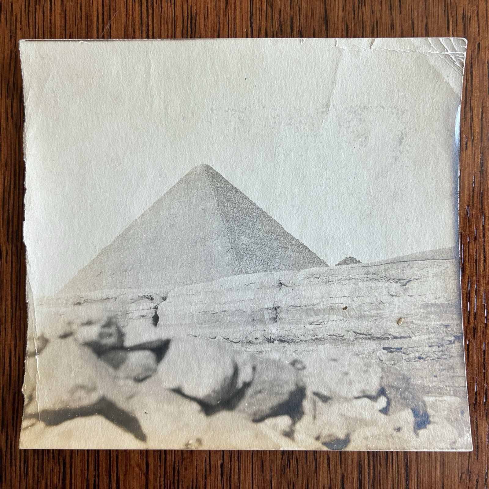 c 1890s Pyramid Giza Egypt original vintage tourist low angle old artistic photo