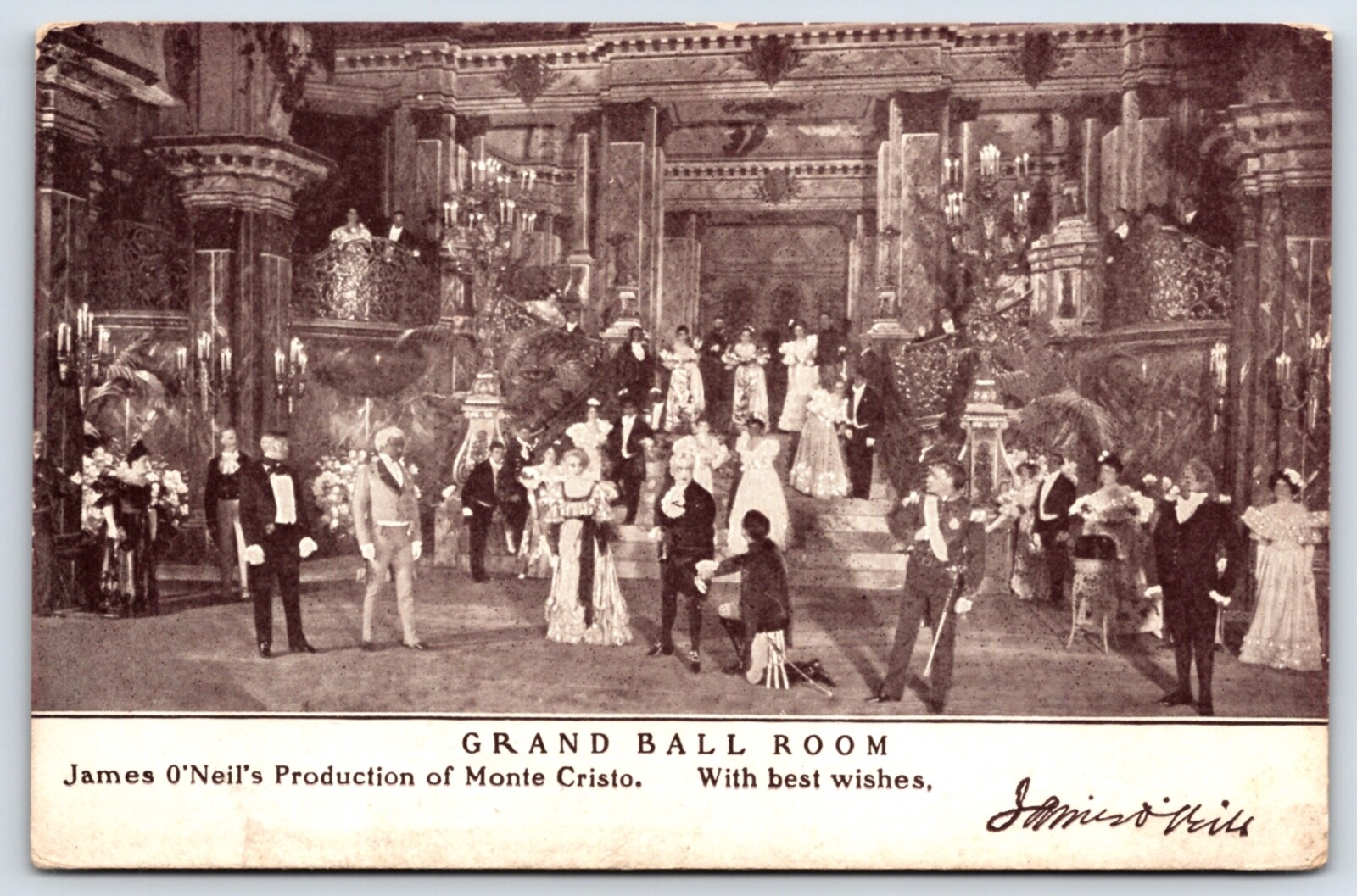 c1910 James O\'Neal Production Of Monte Crisio Ball Room Postcard 