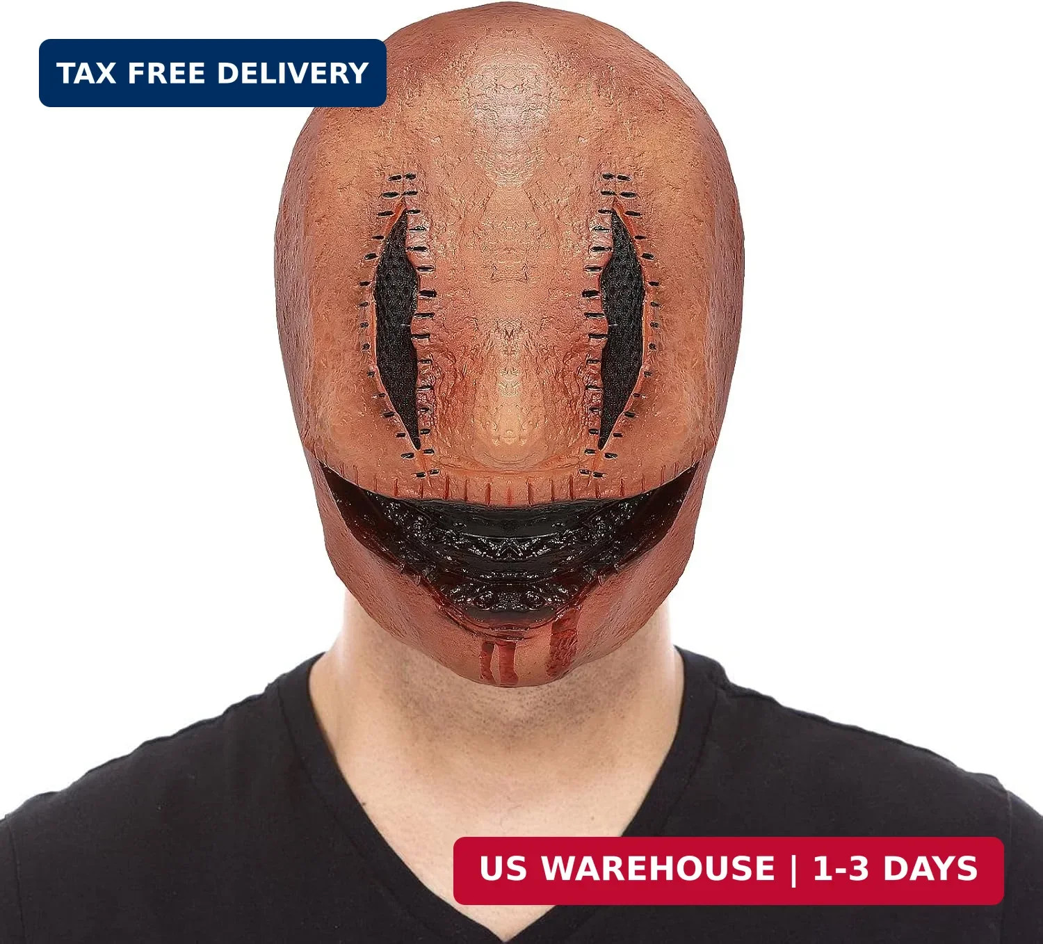 Pigmiss Halloween Smiley Serial Killer Mask Full Head Latex Scary Demon Mask Cre