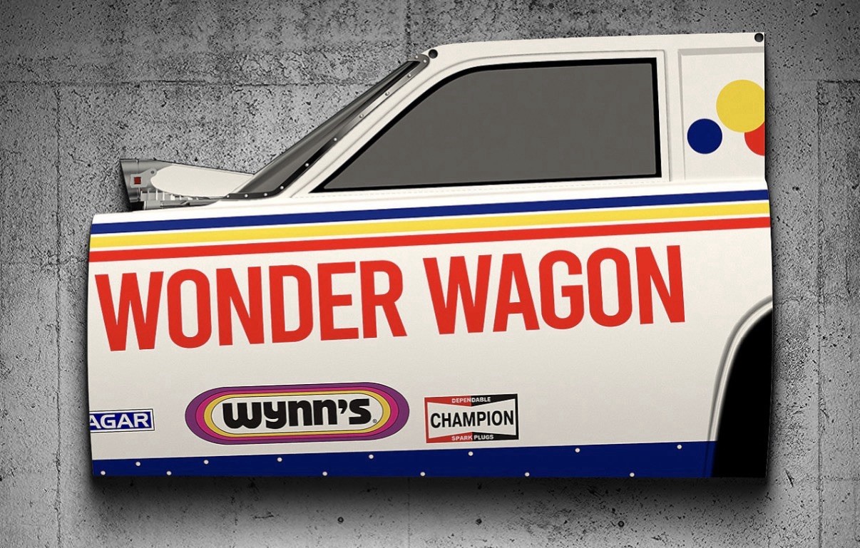 WOW 1973 Chevy Vega Wonder Wagon  Drag RACE CAR  Door Style Sign Funny Car